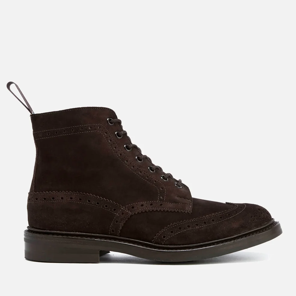 Knutsford by Tricker's Men's Stow Suede Lace Up Boots - Coffee Image 1