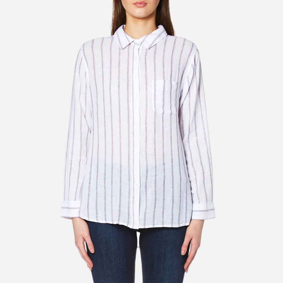 Rails Women's Charli Stripe Shirt - White/Ryal/Magenta Image 1