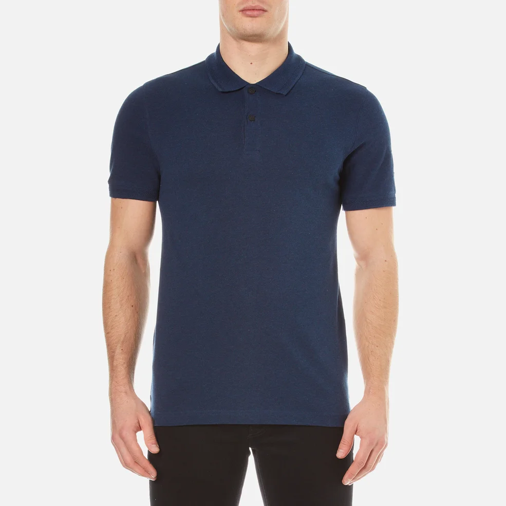 Belstaff Men's Granard Short Sleeve Polo Shirt - Bright Indigo Melange Image 1