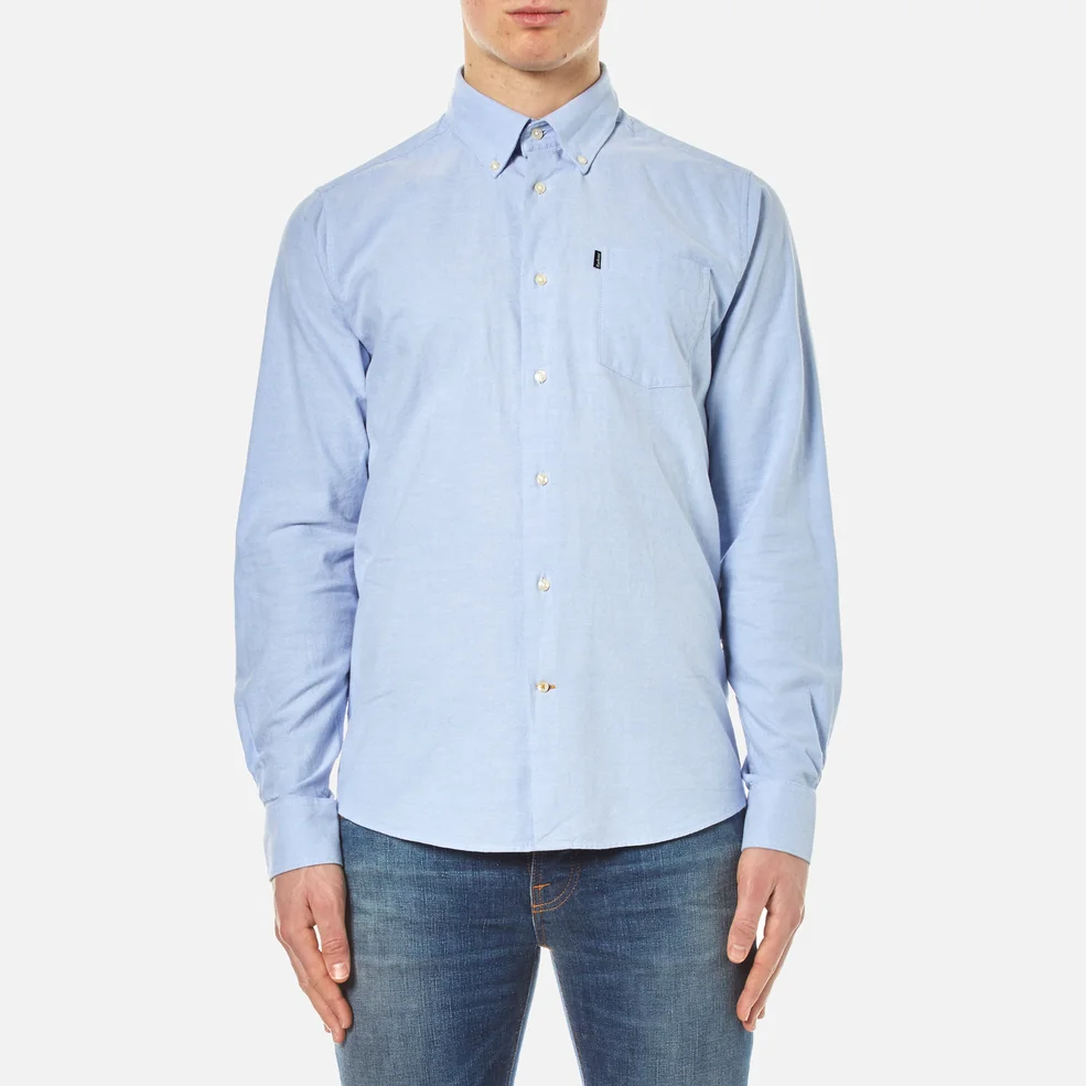 Barbour Men's Stanley Long Sleeve Shirt - Blue Image 1