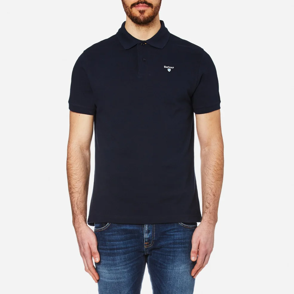 Barbour Heritage Men's Sports Polo Shirt - New Navy Image 1