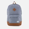 Herschel Supply Co. Heritage Backpack - Dark Chambray Crosshatch/Tan Synthetic Leather - Image 1