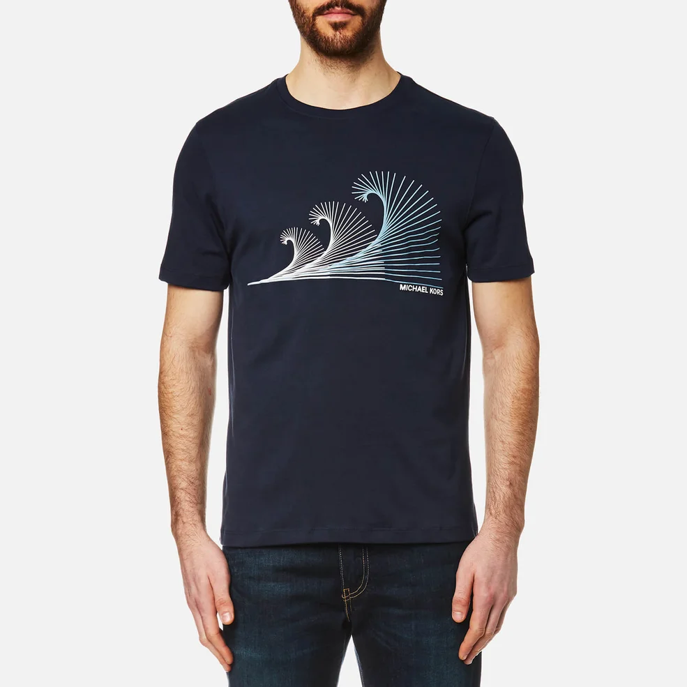 Michael Kors Men's Three Waves Graphic T-Shirt - Midnight Image 1