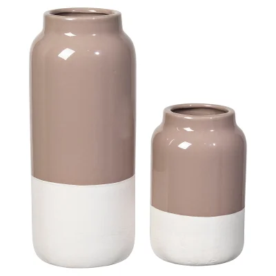 Broste Copenhagen Raw Stoneware Vase - Set of 2