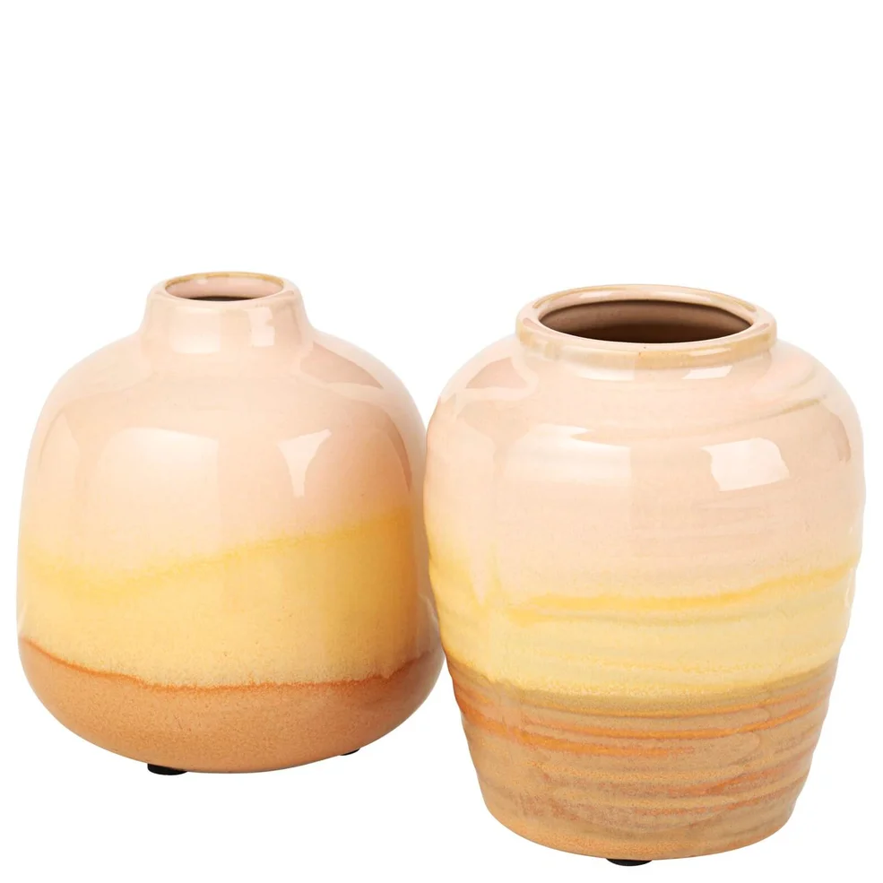 Broste Copenhagen Lau' Ceramic Vase - Set of 2 Image 1