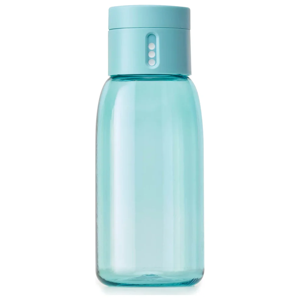 Joseph Joseph Dot Hydration-Tracking Water Bottle - Turquoise 400ml Image 1