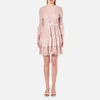 Perseverance Women's Scallop Cotton Lace Panelled Mini Dress - Dusty Pink - Image 1