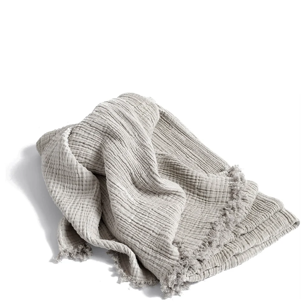 HAY Crinkle Throw - Silver Image 1