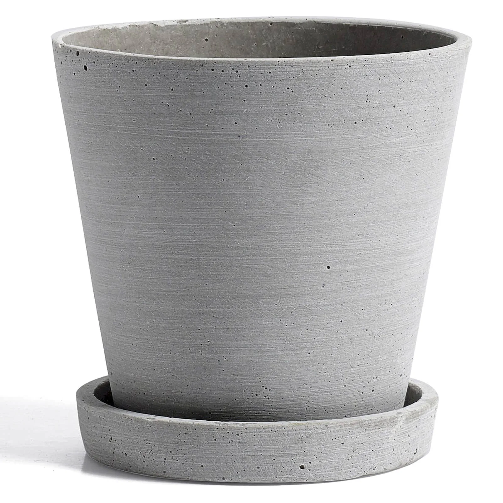 HAY Flowerpot with Saucer - Medium - Grey Image 1