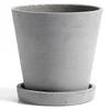 HAY Flowerpot with Saucer - Medium - Grey - Image 1