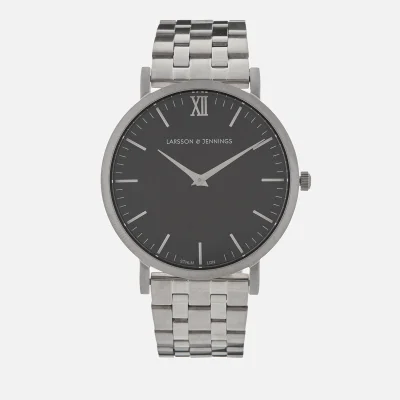 Larsson & Jennings Lugano 40mm 5 Link Watch - Silver/Black