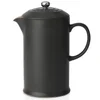 Le Creuset Stoneware Cafetiere Coffee Press - Satin Black - Image 1