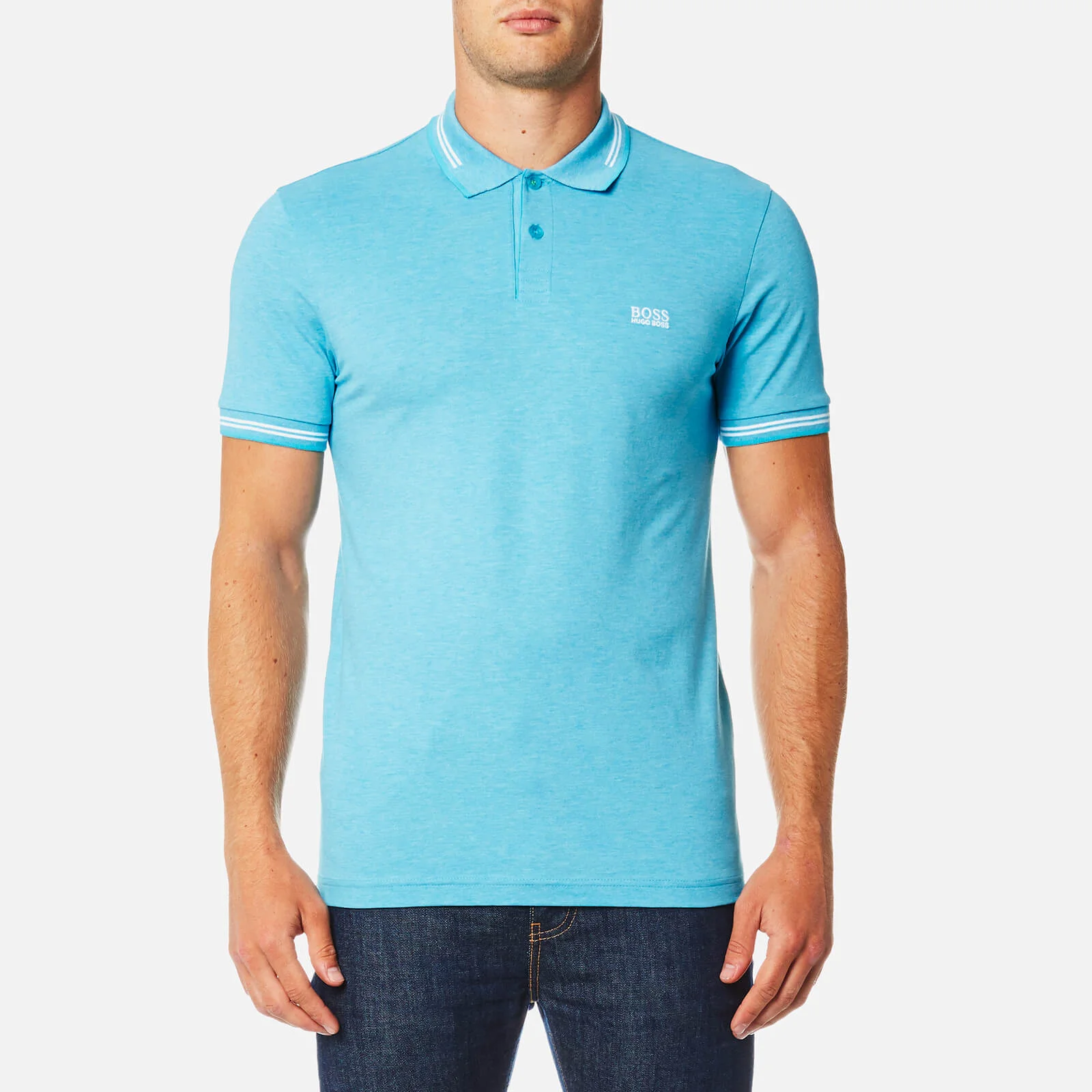 BOSS Green Men's Paul Polo Shirt - Blue Image 1