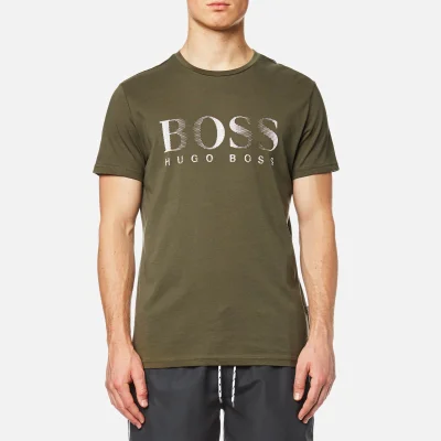 BOSS Hugo Boss Men's Large Logo Swim T-Shirt - Dark Green