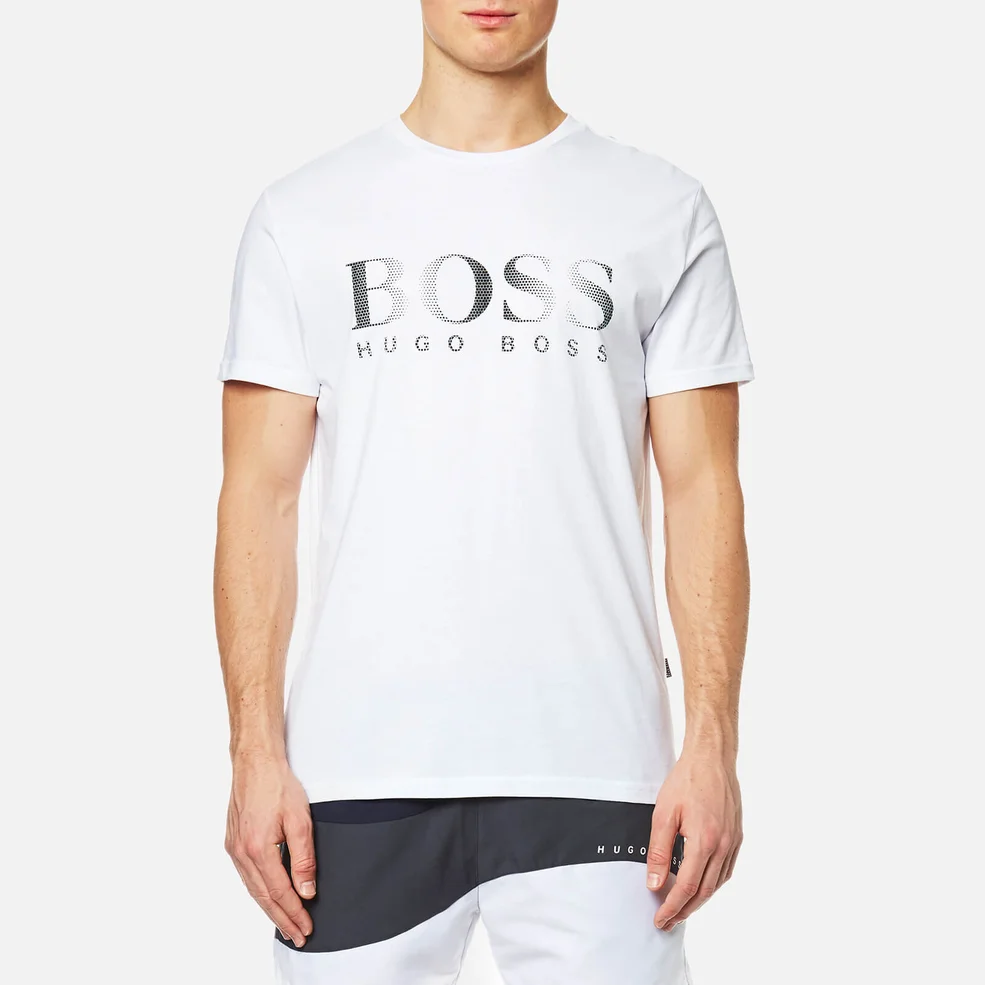 BOSS Hugo Boss Men's Large Logo Swim T-Shirt - White Image 1