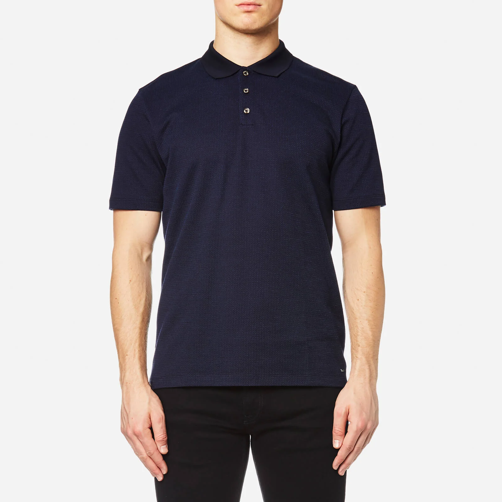 HUGO Men's Dateno Textured Polo Shirt - Navy Image 1