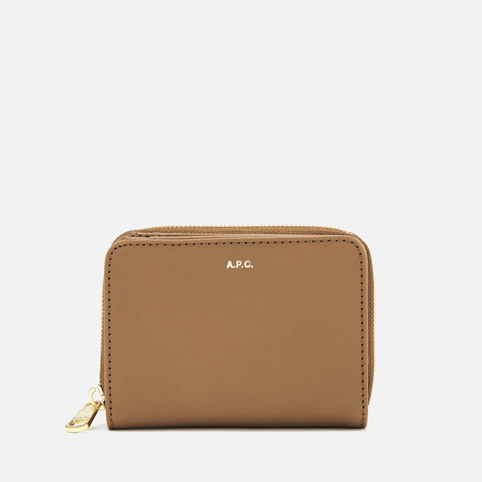 A.P.C. Women's Portefeuille Compact Wallet - Tabac Image 1