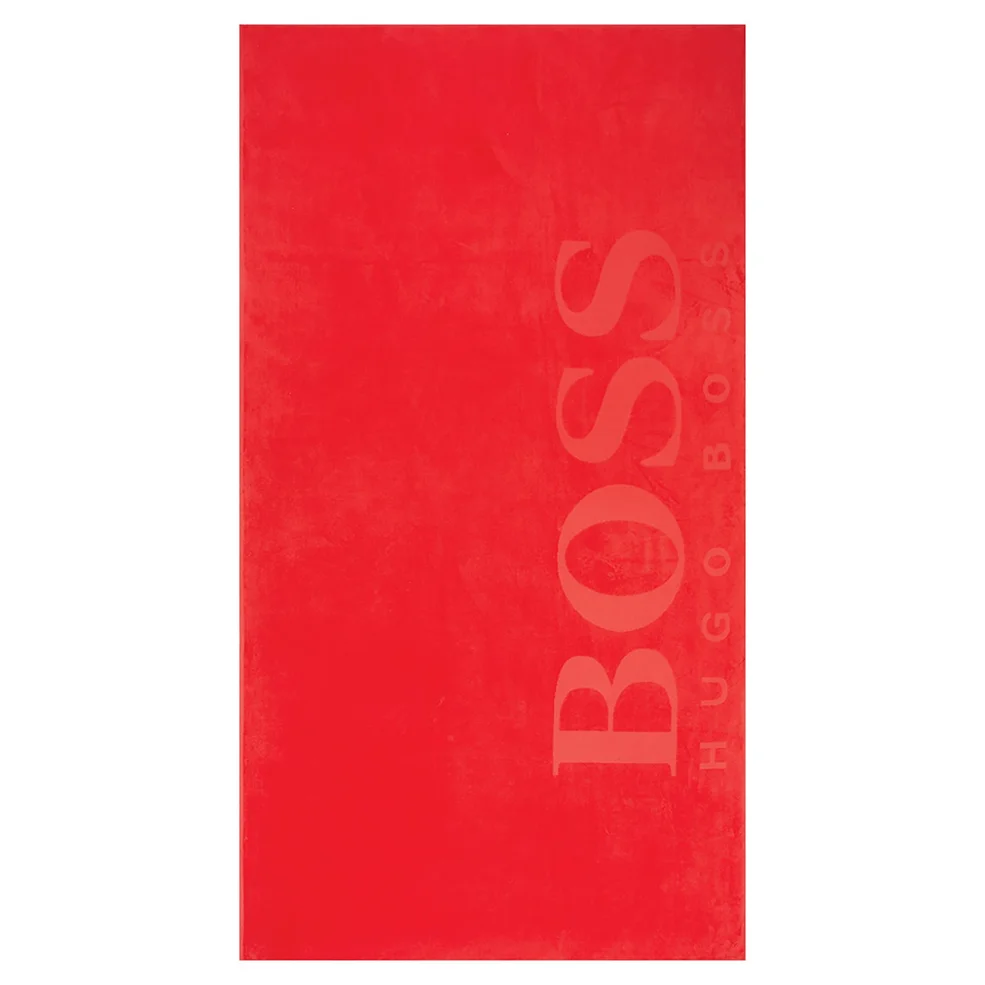 Hugo BOSS Carved Beach Towel - Red Flag Image 1