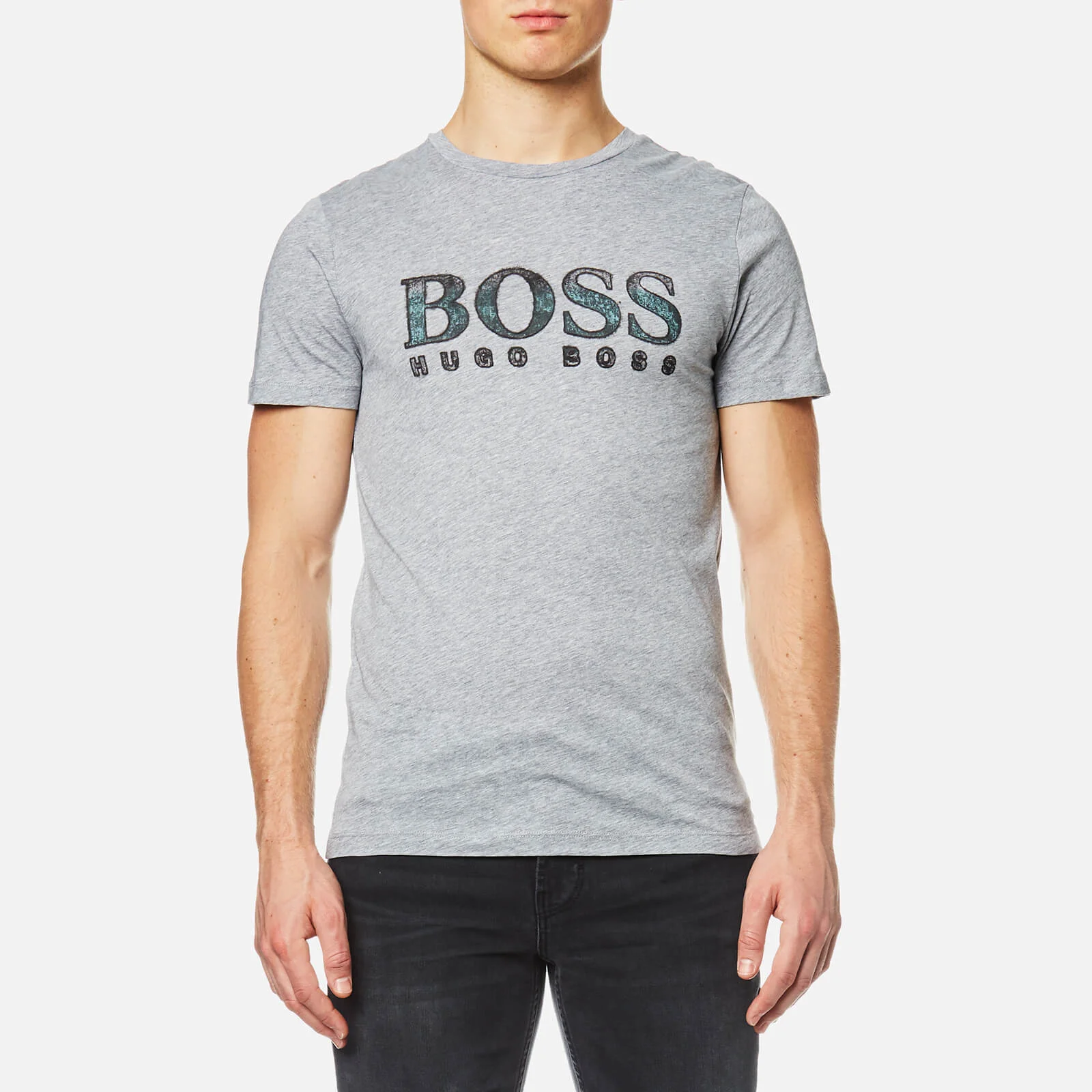 BOSS Orange Men's Turbulence 2 Logo T-Shirt - Grey Image 1