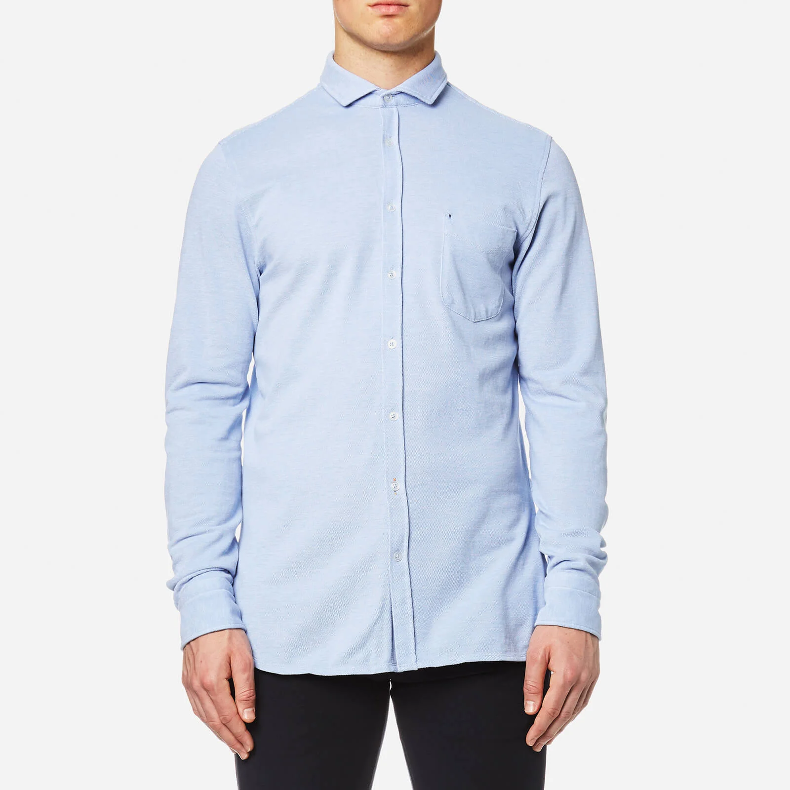 BOSS Orange Men's Cattitude Long Sleeve Shirt - Blue Image 1