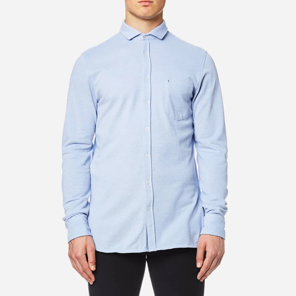 BOSS Orange Men's Cattitude Long Sleeve Shirt - Blue Image 1