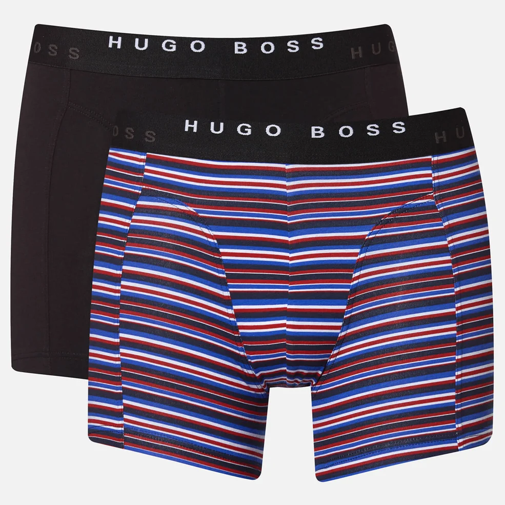 BOSS Hugo Boss Men's 2 Pack Print Boxer Briefs - Open Blue Image 1