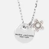 Marc Jacobs Women's MJ Coin Crystal Pendant - Silver - Image 1