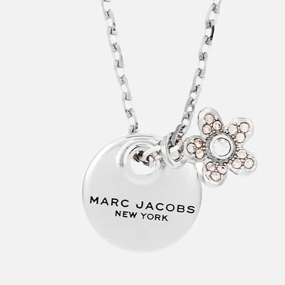 Marc Jacobs Women's MJ Coin Crystal Pendant - Silver