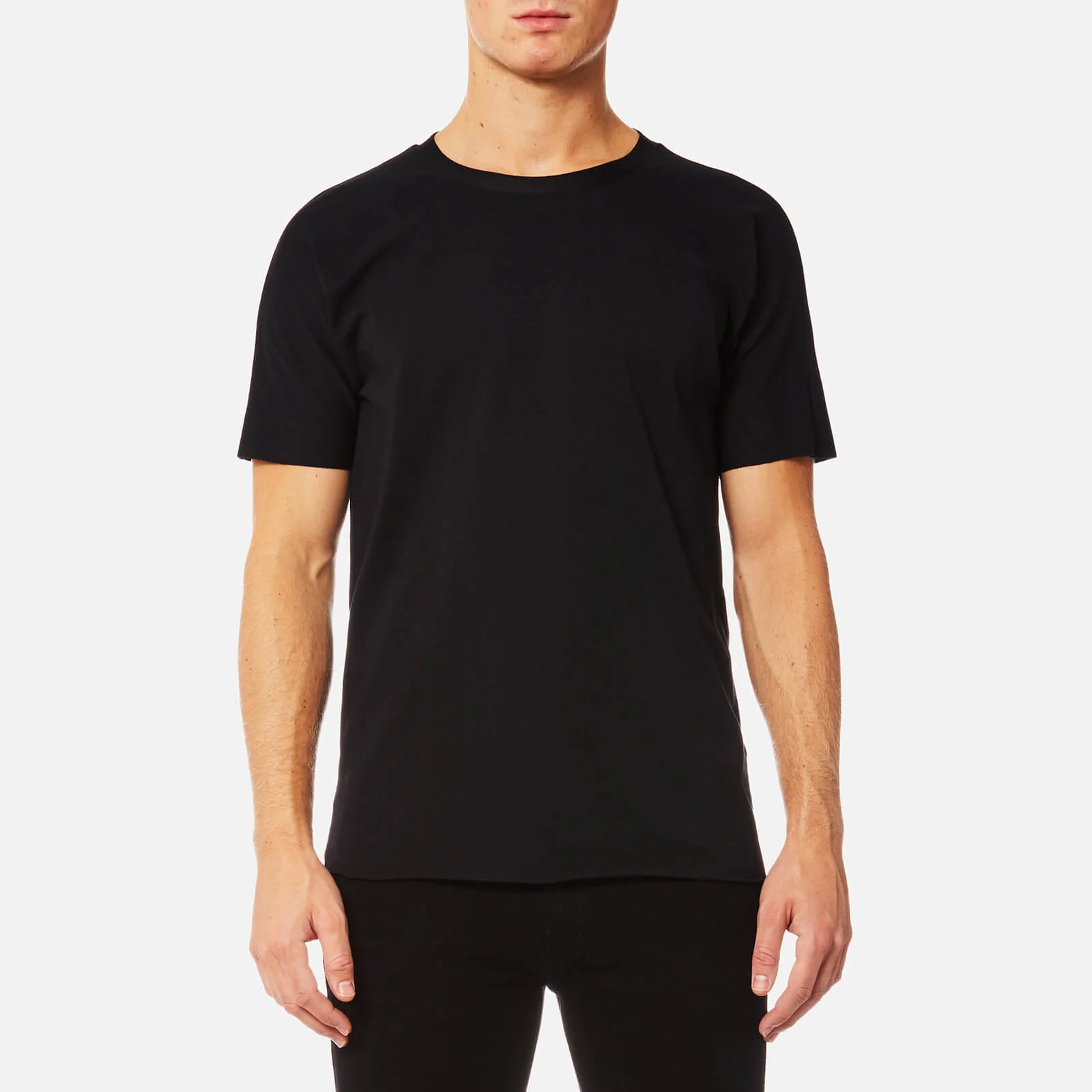 HUGO Men's Deilly Raw Edge Box Fit T-Shirt - Black Image 1