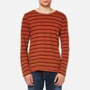 Nudie Jeans Men's Orvar Striped Long Sleeve T-Shirt - Stripe Blood Orange - Image 1