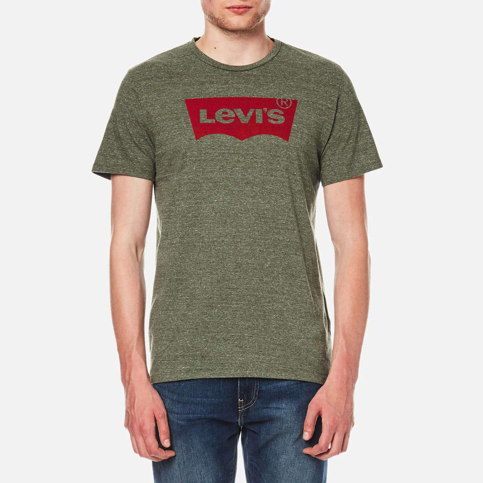 Levi's Men's Housemark Graphic T-Shirt - Olive Night Tri Blend Image 1