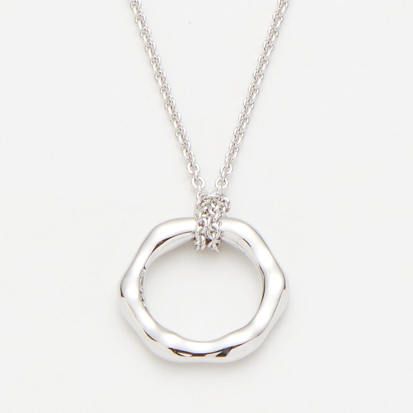 Missoma Women's Silver Mini Molten Necklace On Plain Chain - Silver Image 1