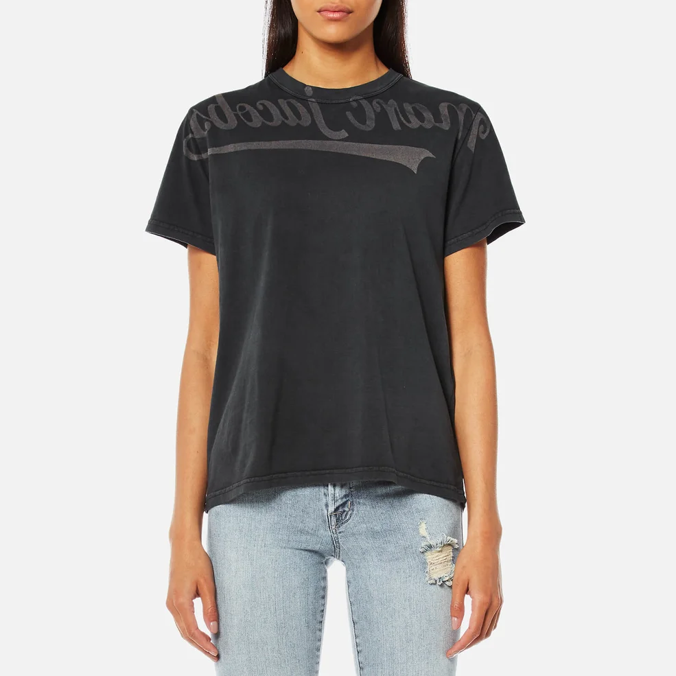Marc Jacobs Women's Short Sleeve Reverse Marc T-Shirt - Black Image 1