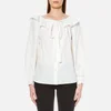 Marc Jacobs Women's Button Front Blouse with Ruffle - White - Image 1