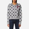 Marc Jacobs Women's Hoody Star Print Sweatshirt - Grey Melange - Image 1