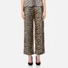 Ganni Women's Dufort Silk Trousers - Leopard - Image 1