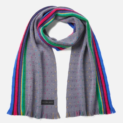 PS by Paul Smith Men's PS Stripe End Scarf - Grey