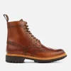 Grenson Men's Fred Hand Painted Leather Commando Sole Lace Up Boots - Tan - Image 1