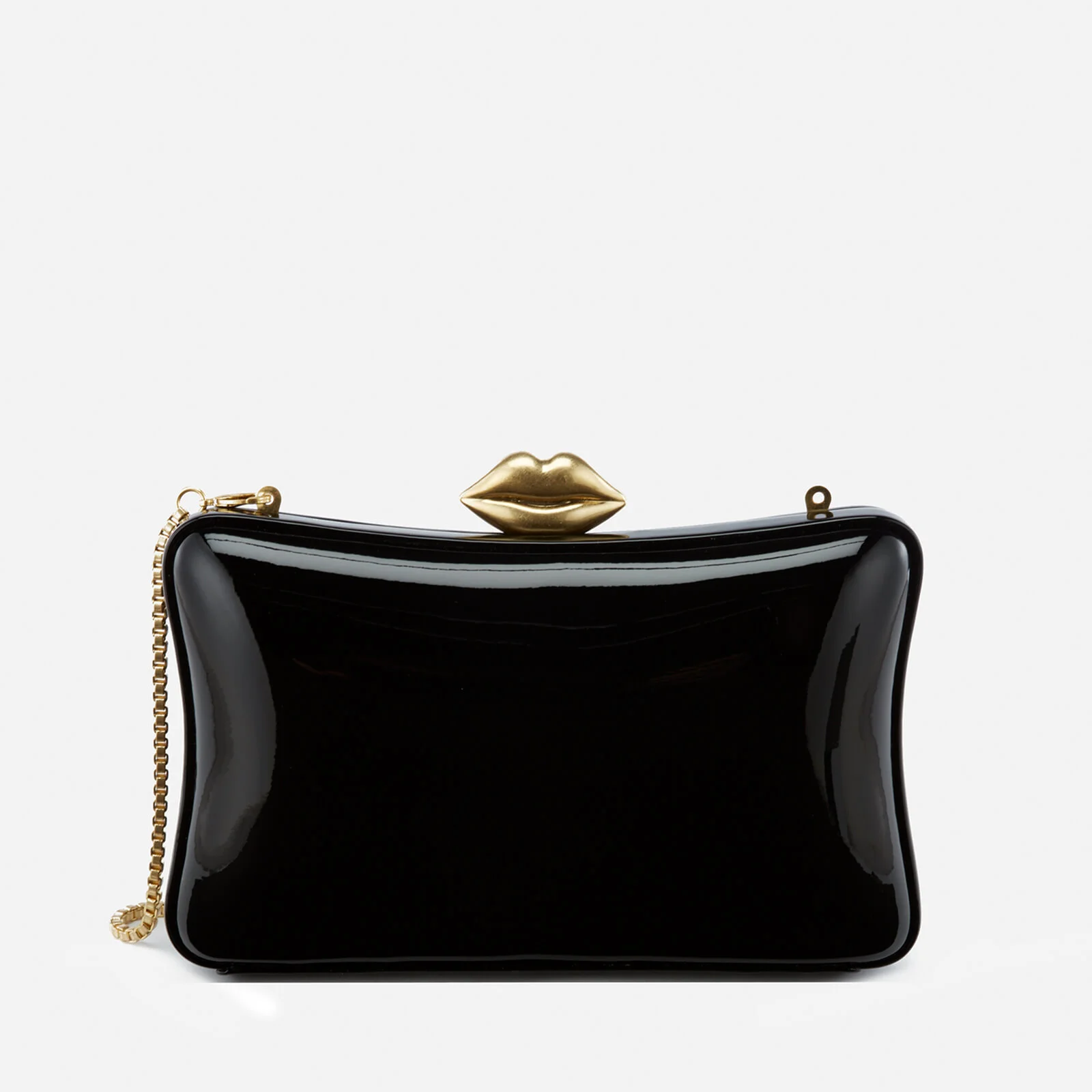 Lulu Guinness Women's Shiny Patent Leather Lavinia Bag - Black Image 1