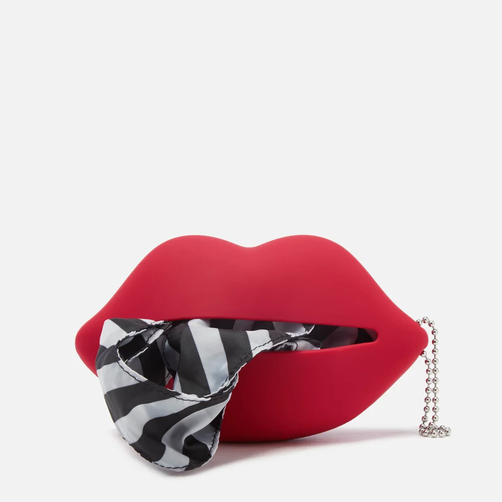 Lulu Guinness Women's Silicone Lip Foldaway Shopper Bag - Red Image 1