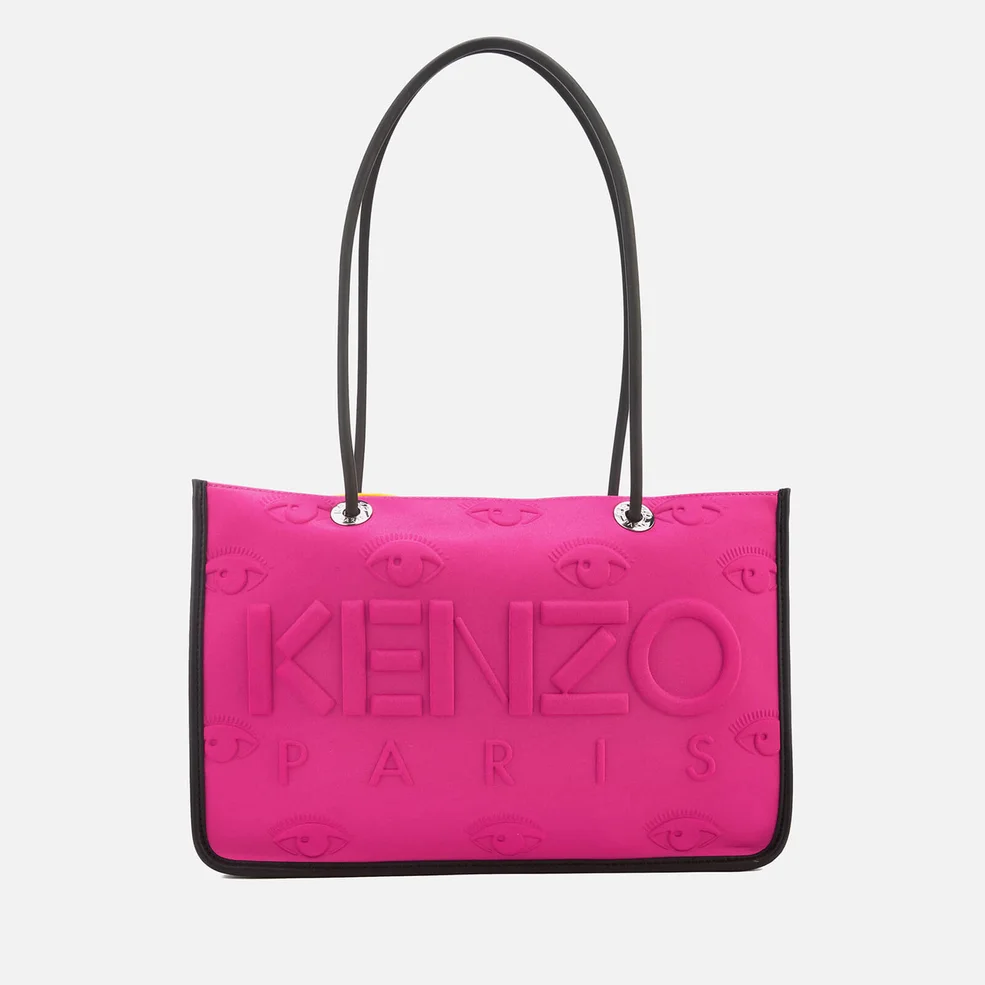 KENZO Women's Neoprene East West Tote Bag - Deep Fuchsia Image 1