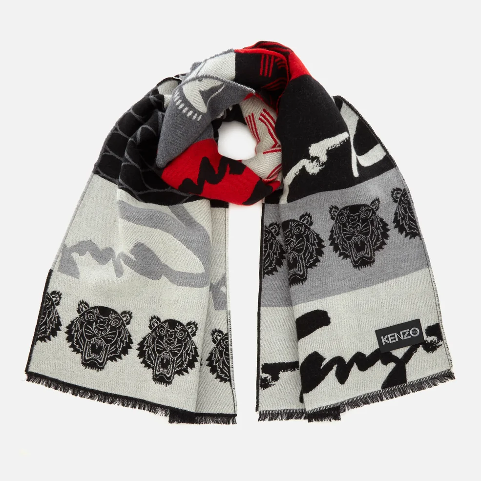 KENZO Women's High End Icons Multi Icons Stole Scarf - Multi Image 1