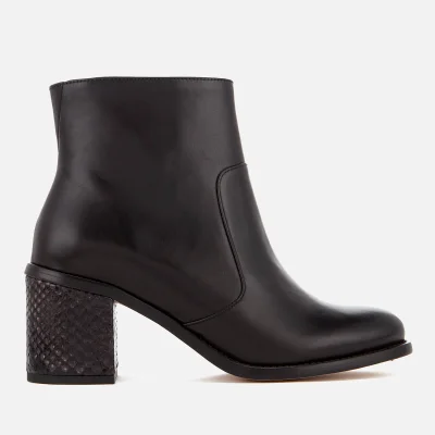 PS Paul Smith Women's Luna Leather Heeled Ankle Boots - Black