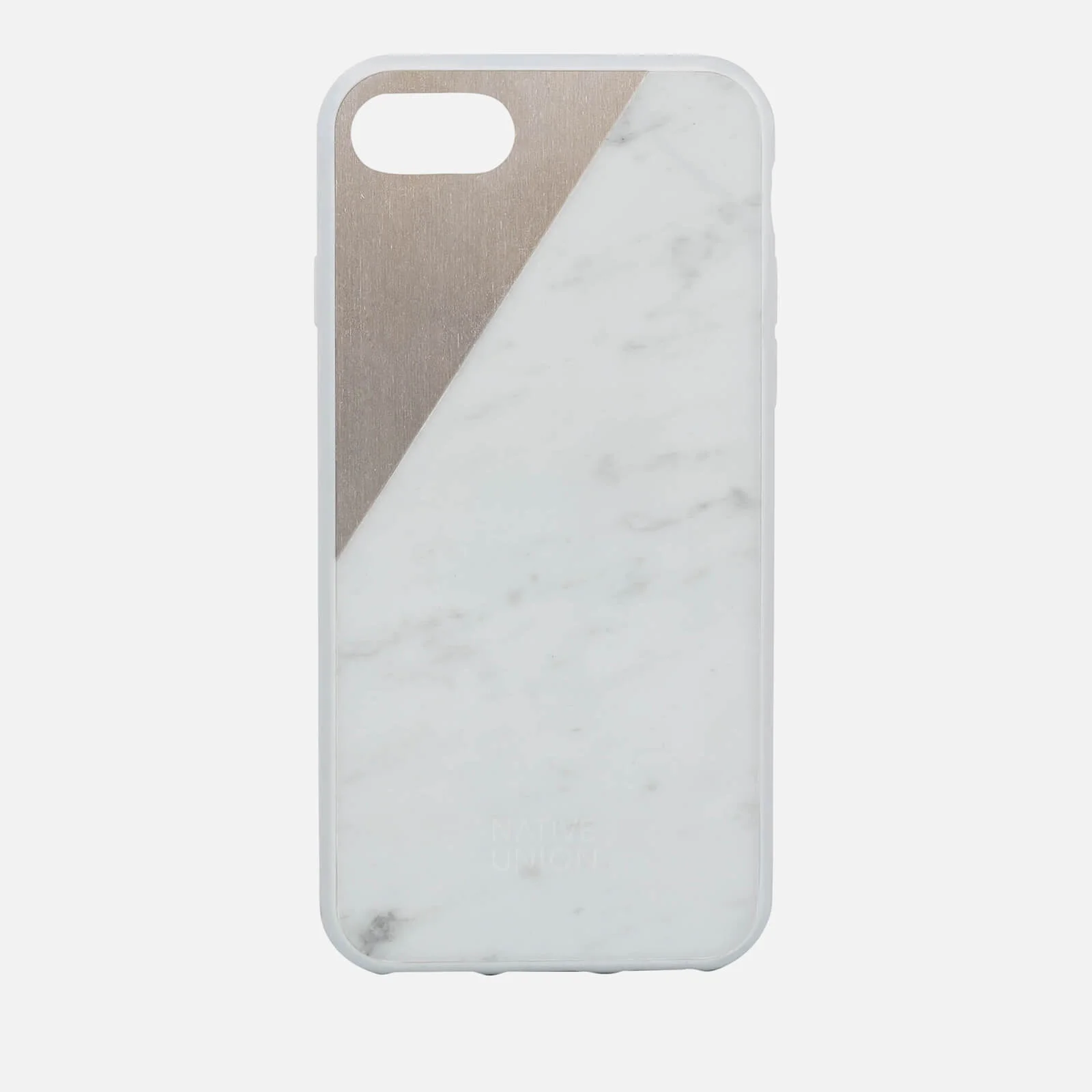 Native Union Clic Marble Metal iPhone 7 Case - White/Gold Image 1