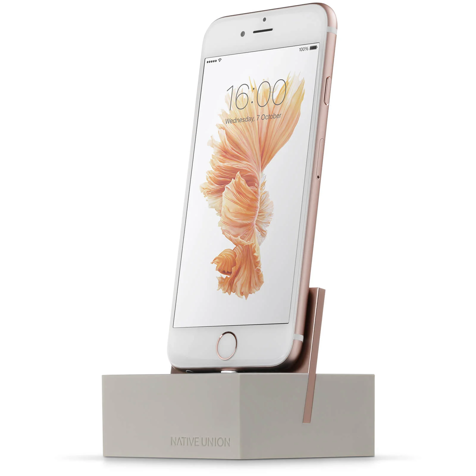 Native Union Dock For iPhone with 1.2m Cable - Stone Image 1