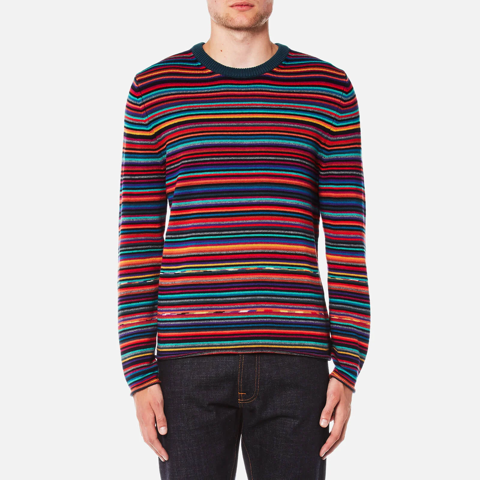 PS by Paul Smith Men's All Over Stripe Knitted Jumper - Multi Image 1