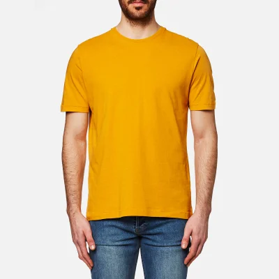 Folk Men's Contrast Sleeve T-Shirt - Sunshine Yellow