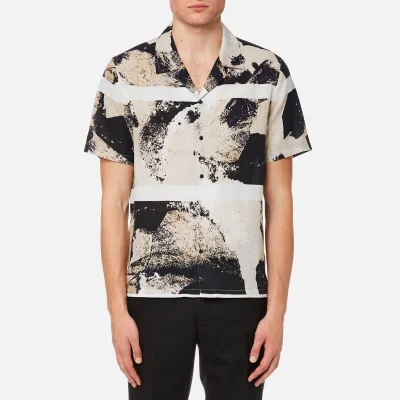 Folk Men's Shadow Print Shirt - Navy Black