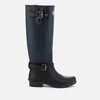 Barbour Women's Cleveland Adjustable Tall Wellies - Black/Navy - Image 1