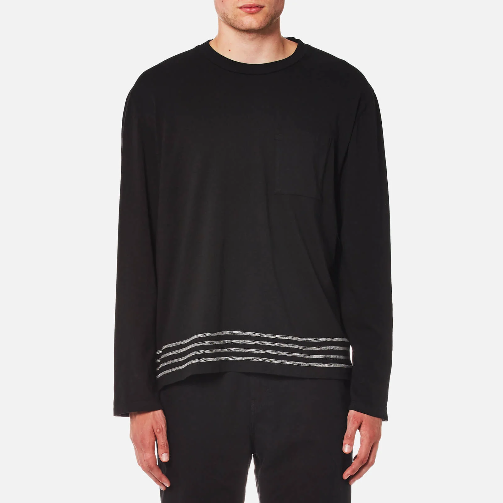 Our Legacy Men's Box Long Sleeve Top - Black Embroidered Image 1
